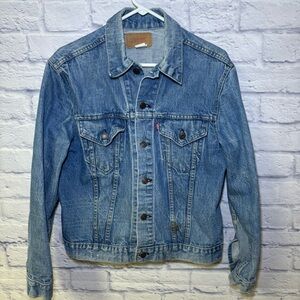VINTAGE Levis Trucker Jacket Mens Large y2k Made USA 70s Denim classic